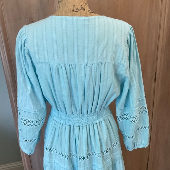 Max Studio Blue Gray Pleated Maxi Dress - Picture 13 of 16